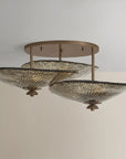 Alba 9 Light Flush Mount Bronze