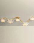 Kune 5 Light Flush Brass