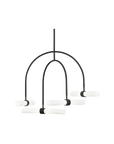 Calumn 4 Light Chandelier Black