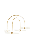 Calumn 4 Light Chandelier Brass