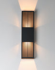 Grate Outdoor Wall Sconce Black L