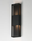 Grate Outdoor Wall Sconce Black L