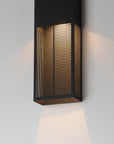 Grate Outdoor Wall Sconce Black XL