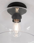 Elsa Med Base Semi-Flush Black