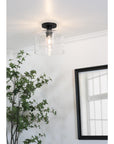 Elsa Med Base Semi-Flush Black