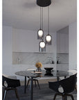 Kiran 3 Light Round Pendant Smoke