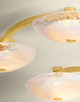 Kune 5 Light Flush Brass