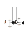 Nodes Large Linear Chandelier Black
