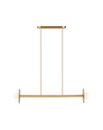 Nodes Medium Linear Chandelier Brass
