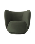 RICO LOUNGE CHAIR RICH VELVET PINE
