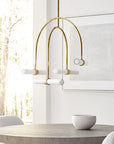 Calumn 4 Light Chandelier Brass