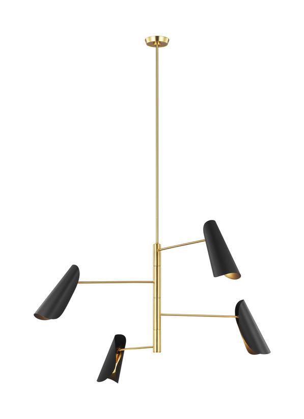 Tresa Four Light Chandelier Black