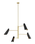 Tresa Four Light Chandelier Black