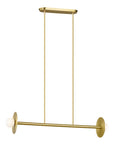 Nodes Medium Linear Chandelier Brass