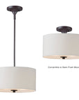 Bongo 2 Light Pendant/Semi Flush Mount Bronze