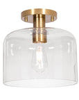 Elsa Med Base Semi-Flush Brass