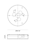 Snare Flush Mount L Brass