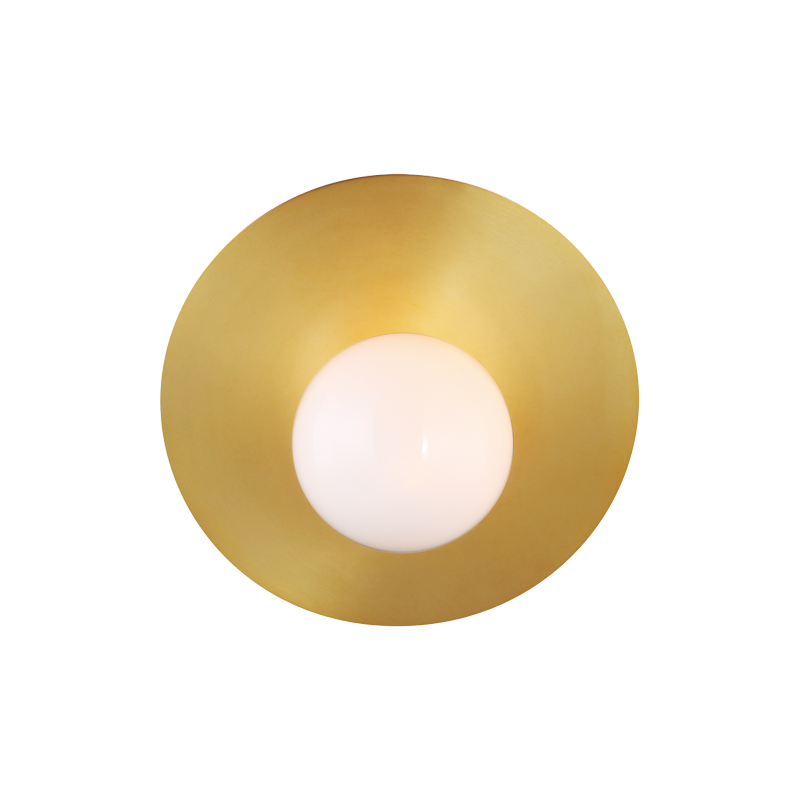 Nodes Large Angled Sconce Gold