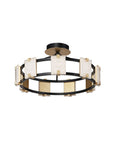 Radiant 9 Light Flush Mount Black/Gold