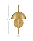 Lou Medium Sconce Brass